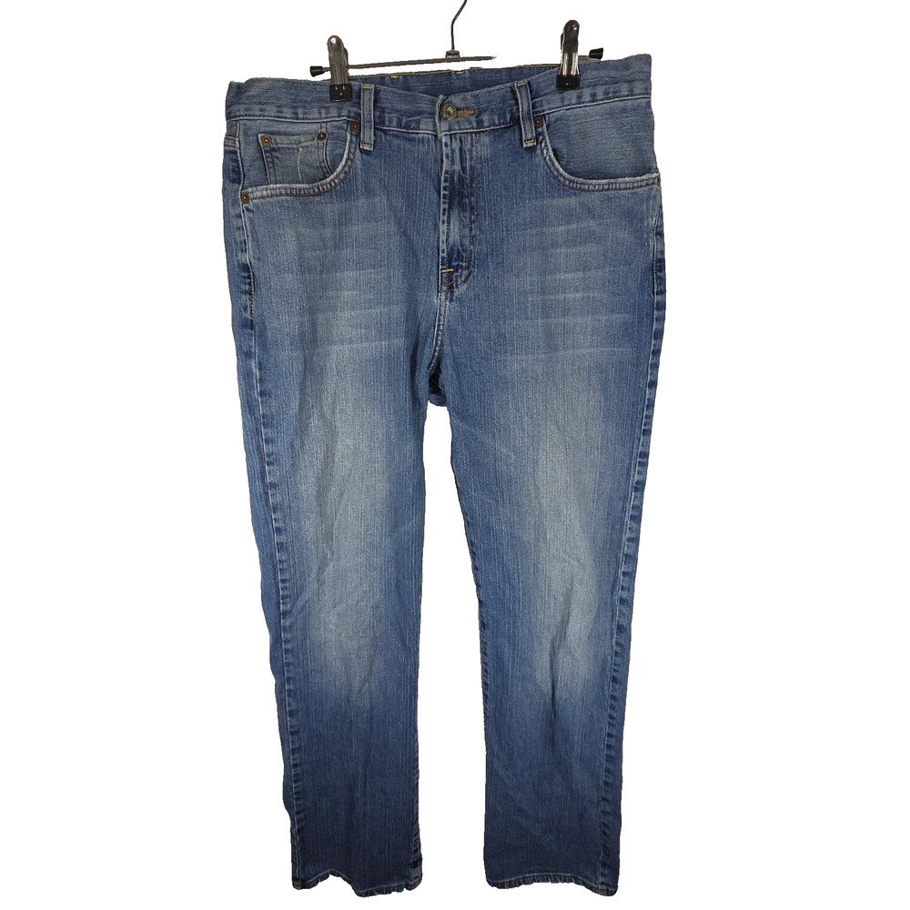 Vtg Lucky Brand Mens Jeans 34x34 Blue Dungaree V10E021 RN 80318 Cotton Y2k 2000s